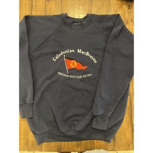Vintage Swearshirt Size XL Caledonian MacBrayne Ferries Made in Ireland